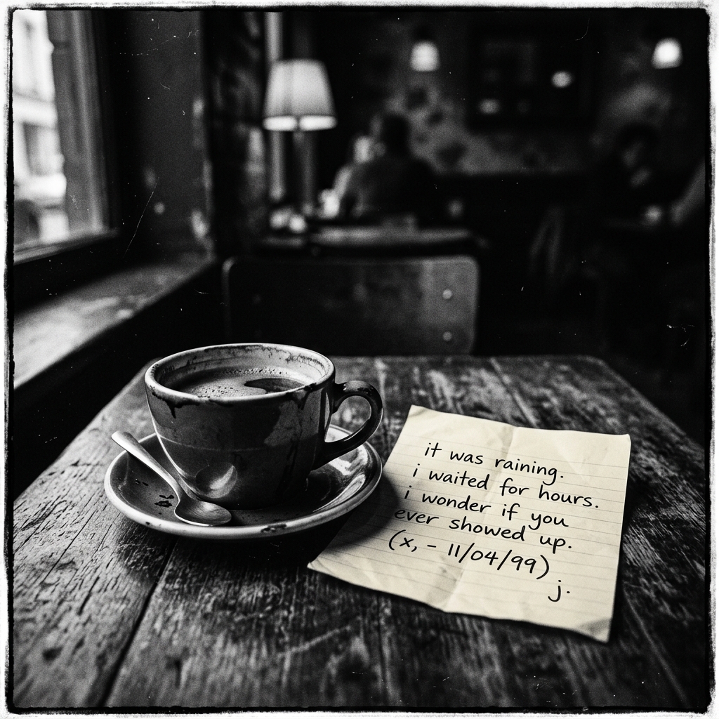 Coffee and note
